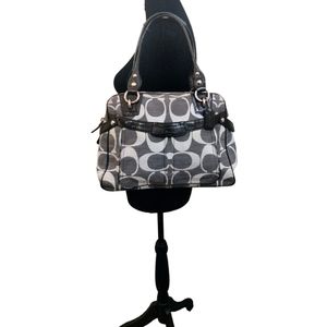 COACH Penelope Shantung Signature Satchel Handbag